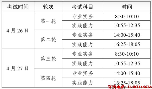 2025年护士执业资格考试时间